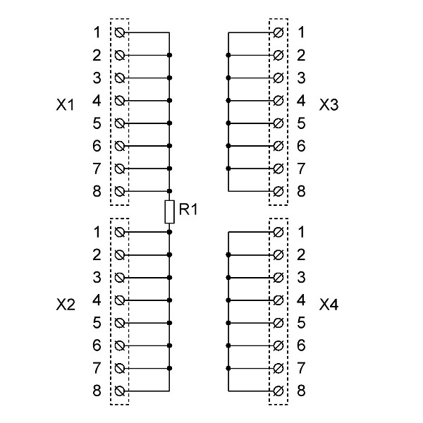 ПР-4х8СР Разветвитель интерфейса схема